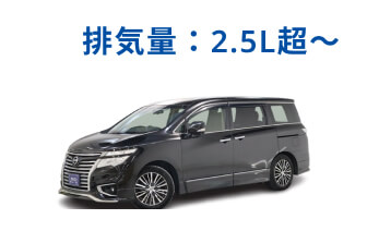 排気量：2.5L超〜