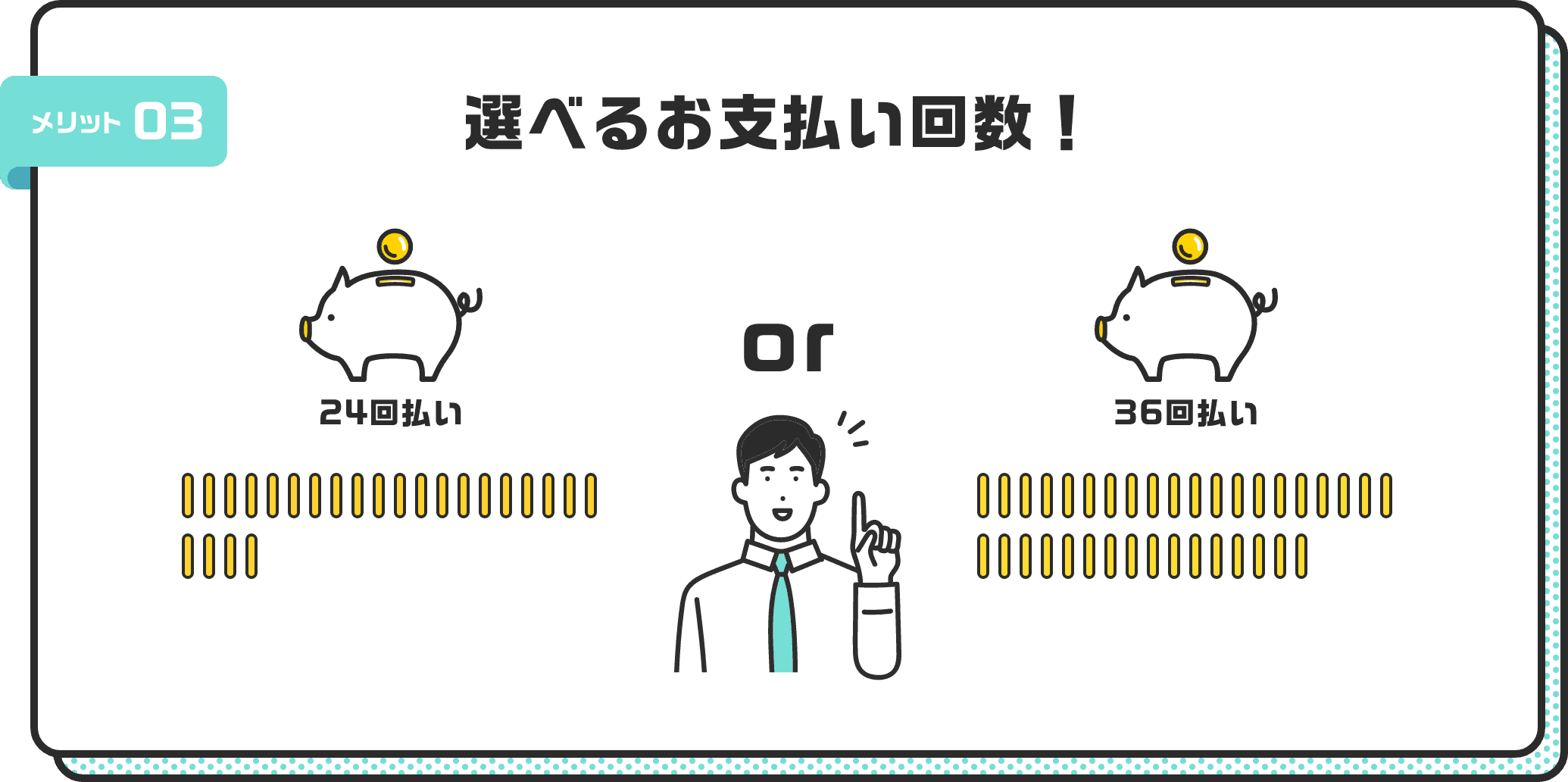 メリット03 : 選べるお支払い回数!