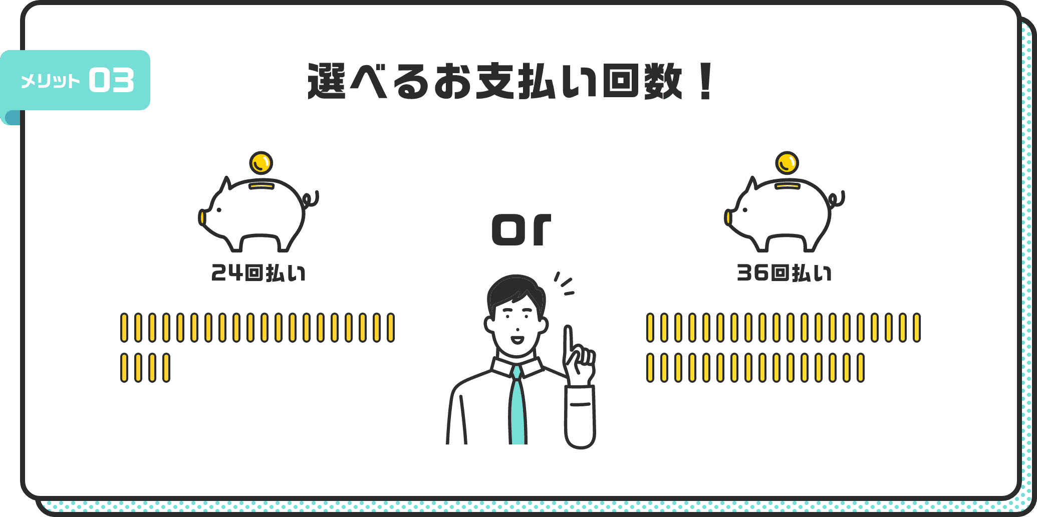 メリット03 : 選べるお支払い回数！